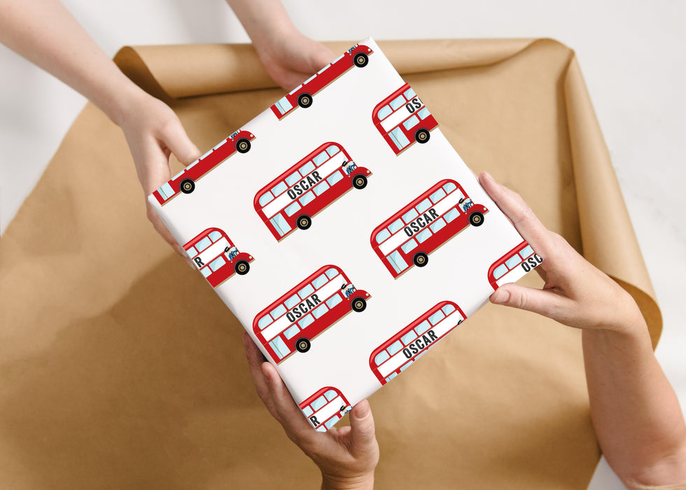 Personalised London Bus Wrapping Paper