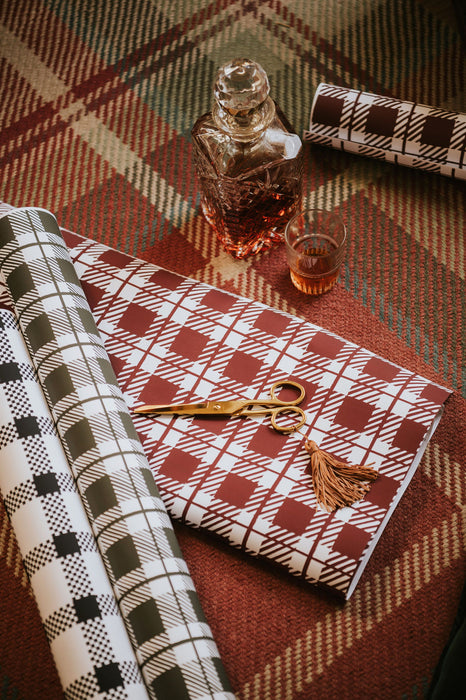 Traditional Farmhouse Check Wrapping Paper Collection