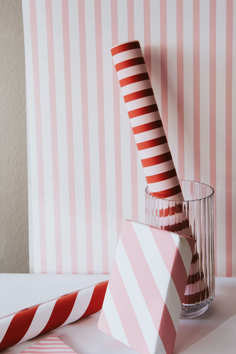 Valentine's Candy Stripe Wrapping Paper