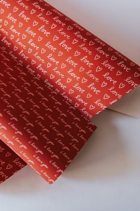 Valentine's Love Script Wrapping Paper