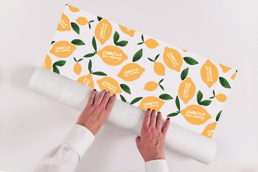 Personalisiertes Amalfi-Zitronen-Packpapier