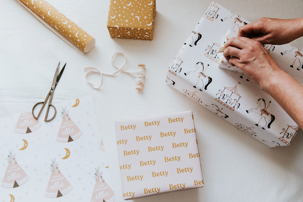 Personalised Carousel Wrapping Paper