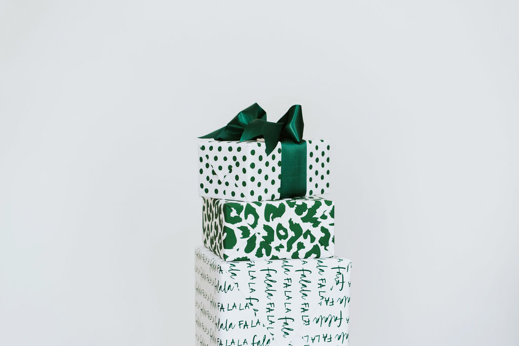 Green Polka Wrapping Paper